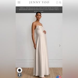 Jenny Yoo Maternity Dress Addison in Latte